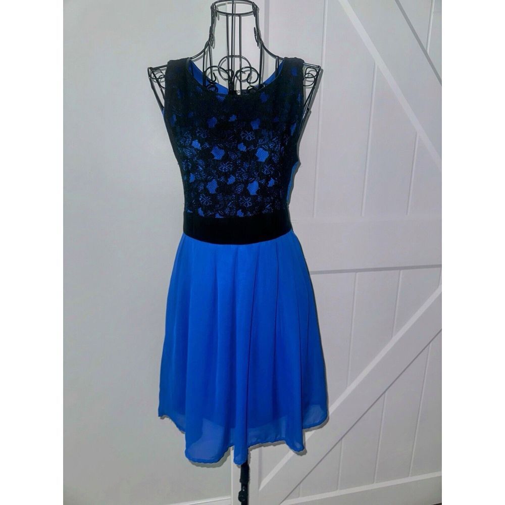 Wet Seal Babydoll Dress Y2K Exposed Zipper Medium 90's Empire Waist